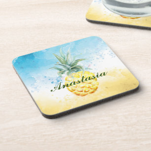 Cool, Amazing, Pineapples whit name Coaster