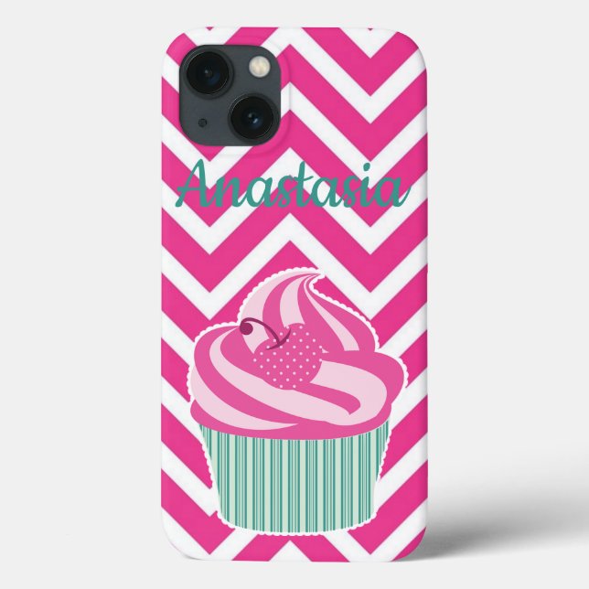 Cool, Amazing, Pink Cupcakes whit your name Case-Mate iPhone Case (Back)