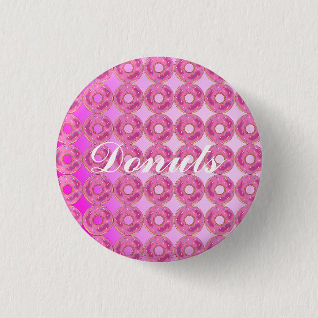 Cool, Amazing Pink Doughnuts  3 Cm Round Badge (Front)