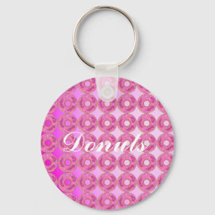Cool, Amazing Pink Doughnuts Key Ring
