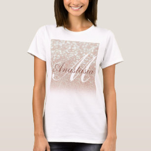 Cool, Amazing, Pink Glitter Name T-Shirt