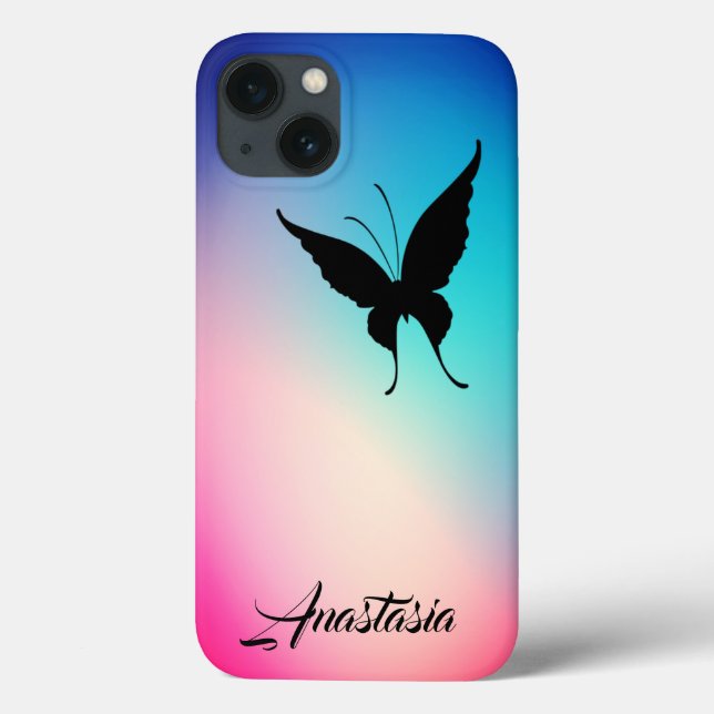 Cool, Amazing, Rainbow Buterfly Case-Mate iPhone Case (Back)
