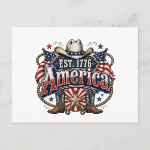 Cool America 1776 Patriotic Postcard