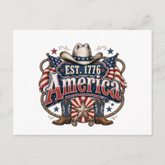 Cool America 1776 Patriotic Postcard