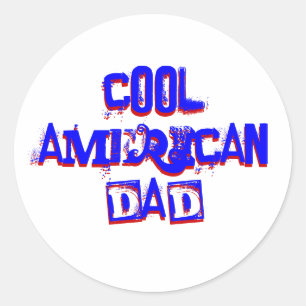Cool American Dad II Classic Round Sticker