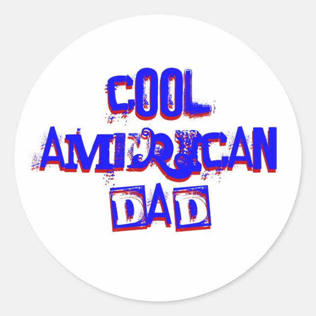 Cool American Dad II Classic Round Sticker (Front)