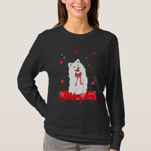 Cool American Eskimo Valentines Day Dog T-Shirt