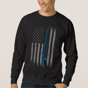 Cool American Flag Fishing For Men Women Vintage F Sweatshirt