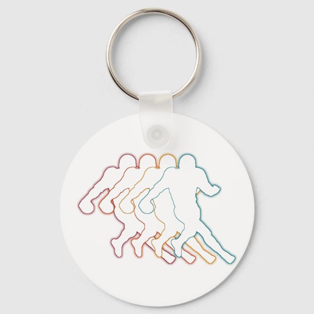 Cool  American Football Player Artwork Key Ring (Front)