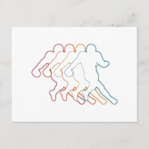 Cool American Football Player Artwork Postcard