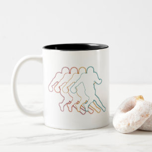 Cool  American Football Player Artwork Two-Tone Coffee Mug