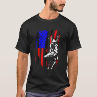 Cool American Rodeo Bull Rider Design Men Women Bo T-Shirt