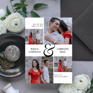 Cool Ampersand Editable Colour Save The Date Card