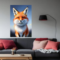 cool and adorable red fox portrait | AI Art