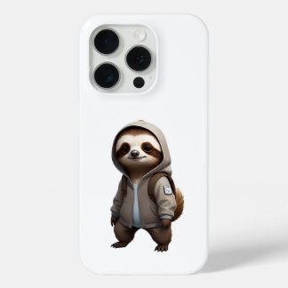 Cool and Adorable Sloth Illustration iPhone 15 Pro Case