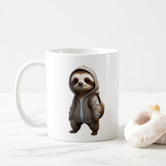 Cool and Adorable Sloth Illustration Coffee Mug
