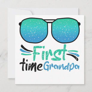 Cool and Awesome design for First Time Grandpa Invitation