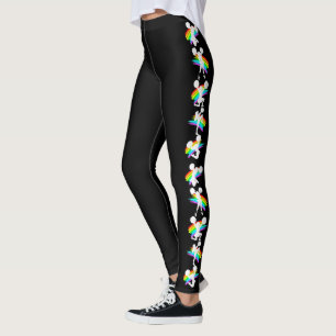 COOL AND COLORFUL CHEERLEADER LEGGINGS