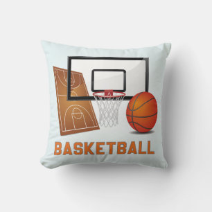 Cool and Colourful Basketball Sports Elements Cushion