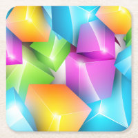 Cool and Colourful Group of 3-D Cubes