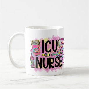 Cool and Colourful ICU Nurse Large  Coffee Mug