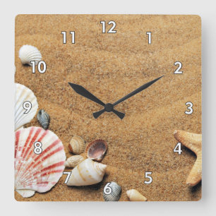 Cool and Colourful Ocean Themed Square Wall Clock