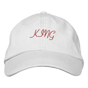 Cool and Comfortable Visor King Text Embroidered Hat