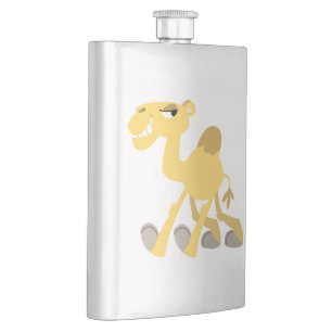 Cool and Cute Cartoon Camel Classic Flask