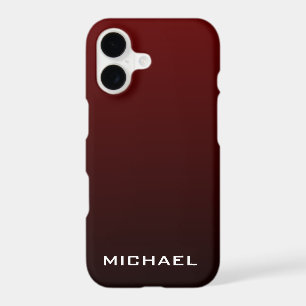 Cool and Dramatic Deep Red Monogram