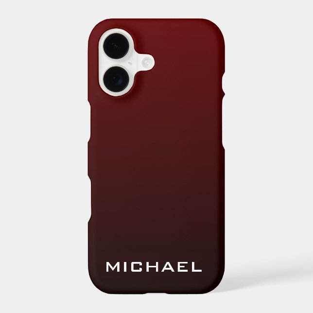 Cool and Dramatic Deep Red Monogram (Back)