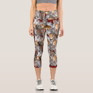 Cool and fun cats collage  capri leggings