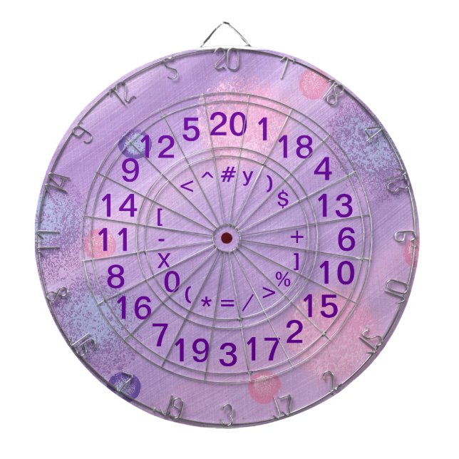 Cool and Fun Math Game Numbers Dart Board (Front)