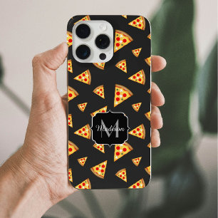 Cool and fun pizza slices pattern custom Monogram iPhone 14 Pro Max Case