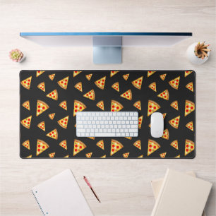 Cool and fun pizza slices pattern desk mat