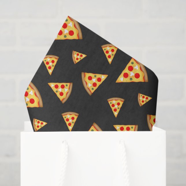 Cool and fun pizza slices pattern tissue paper (Gift Bag)