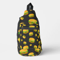 Cool and fun yummy burger pattern dark grey