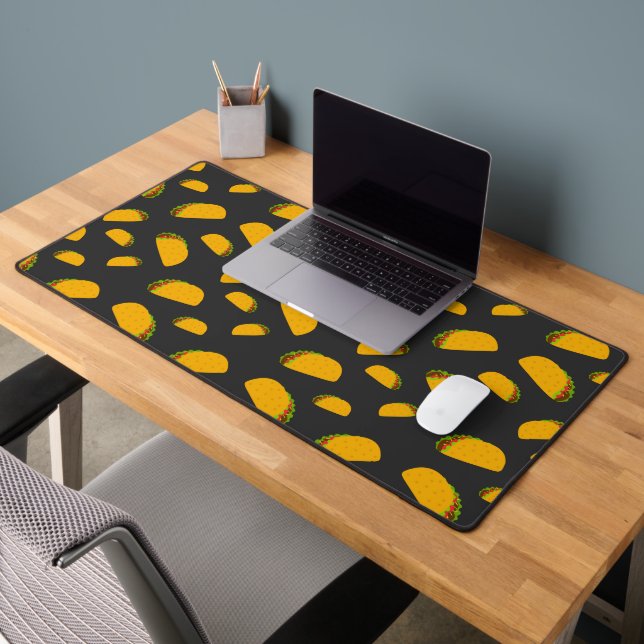 Cool and fun yummy taco pattern desk mat (Office 2)