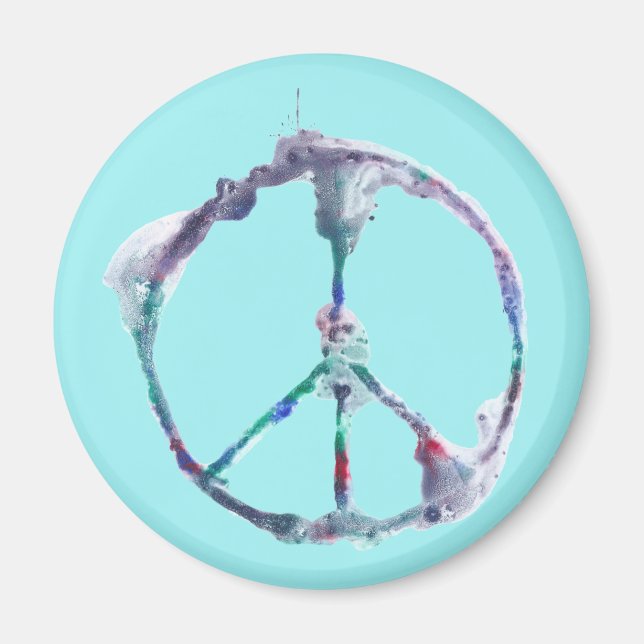 Cool and Funky Peace Sign Magnets (Front)