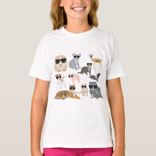 Cool and Funny Animals Wearing Sunglasses T-Shirt