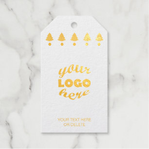 Cool and luxurious custom business gold LOGO Foil Gift Tags