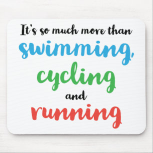 Cool and original design for triathletes mouse pad
