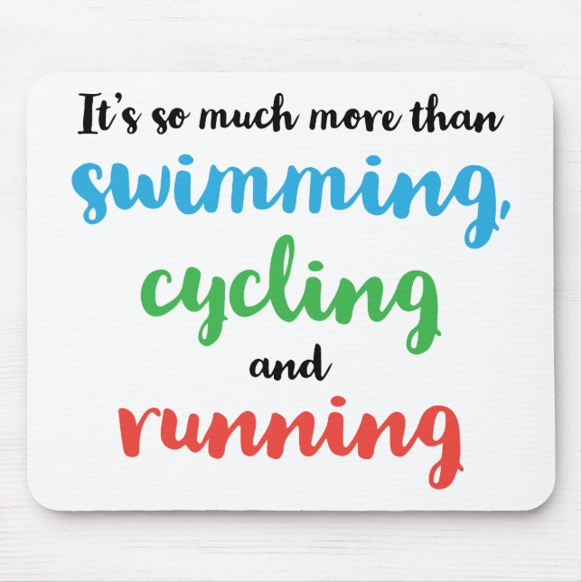Cool and original design for triathletes mouse pad (Front)
