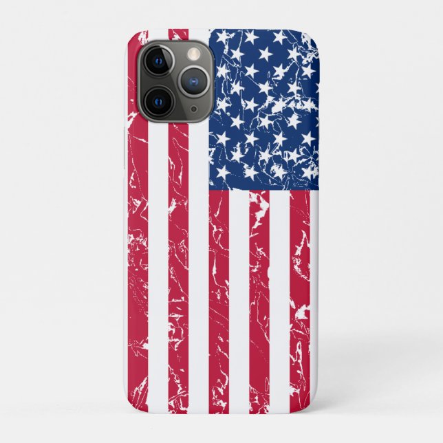 Cool and Patriotic Distressed American Flag Case-Mate iPhone Case (Back)