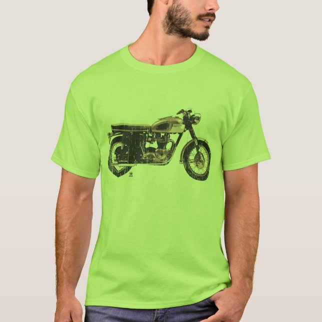 Cool and Simple British Motorcycle T-Shirt (Front)