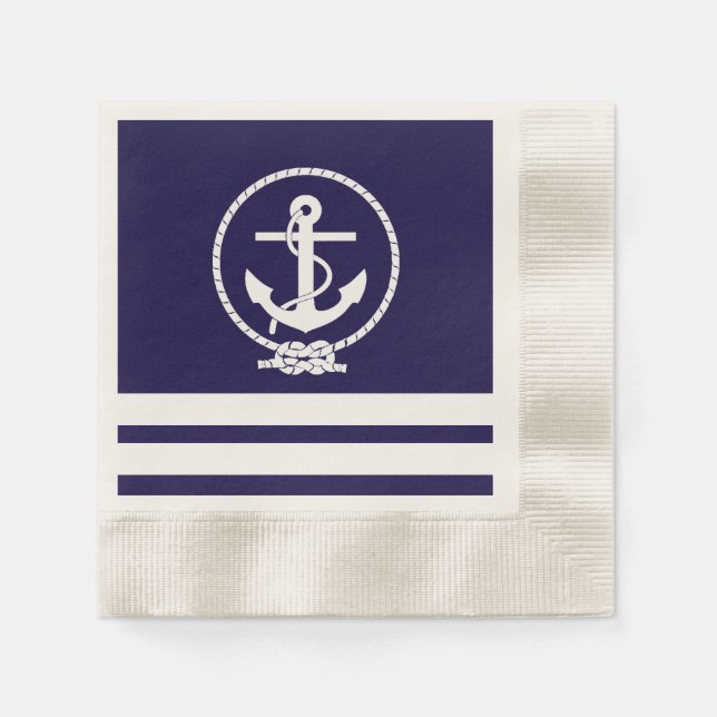 Cool and Stylish Nautical Theme Napkin (Front)
