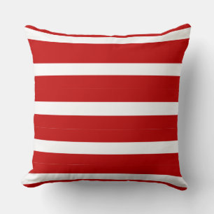 Cool and Stylish Red Stripes Pattern Cushion