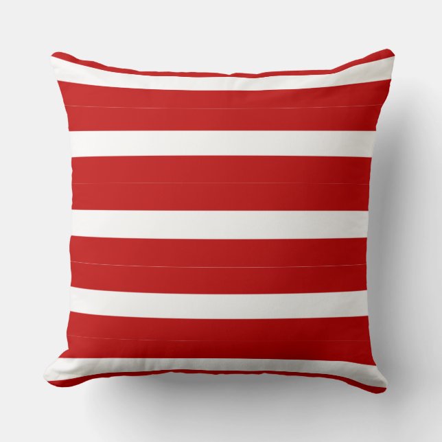 Cool and Stylish Red Stripes Pattern Cushion (Front)