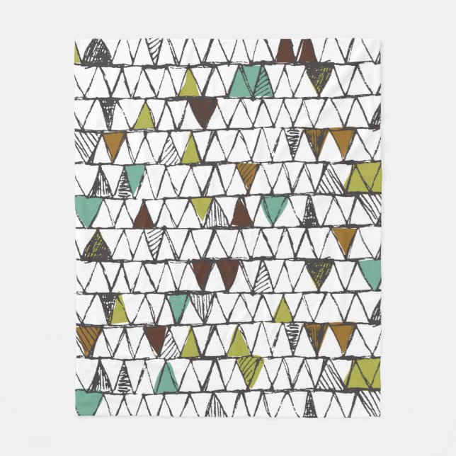 Cool and trendy seamless pattern of hand-drawn doo fleece blanket (Front)