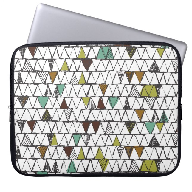 Cool and trendy seamless pattern of hand-drawn doo laptop sleeve (Front)