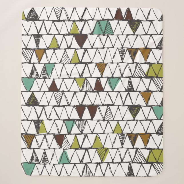 Cool and trendy seamless pattern of hand-drawn doo sherpa blanket (Front)